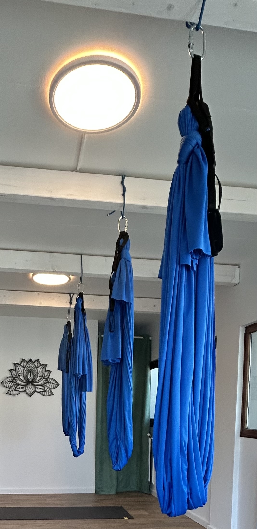 Aerial hammock close-up